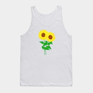 Sunflower Duo (White Background) Tank Top